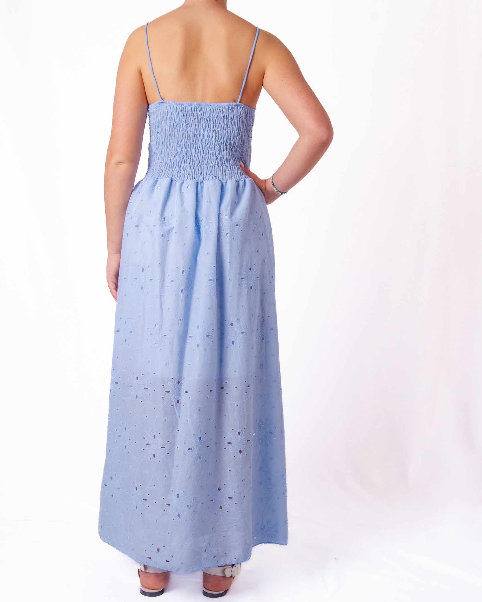 Abito Lungo con Bustier e Gonna in Sangallo Donna  -  6854