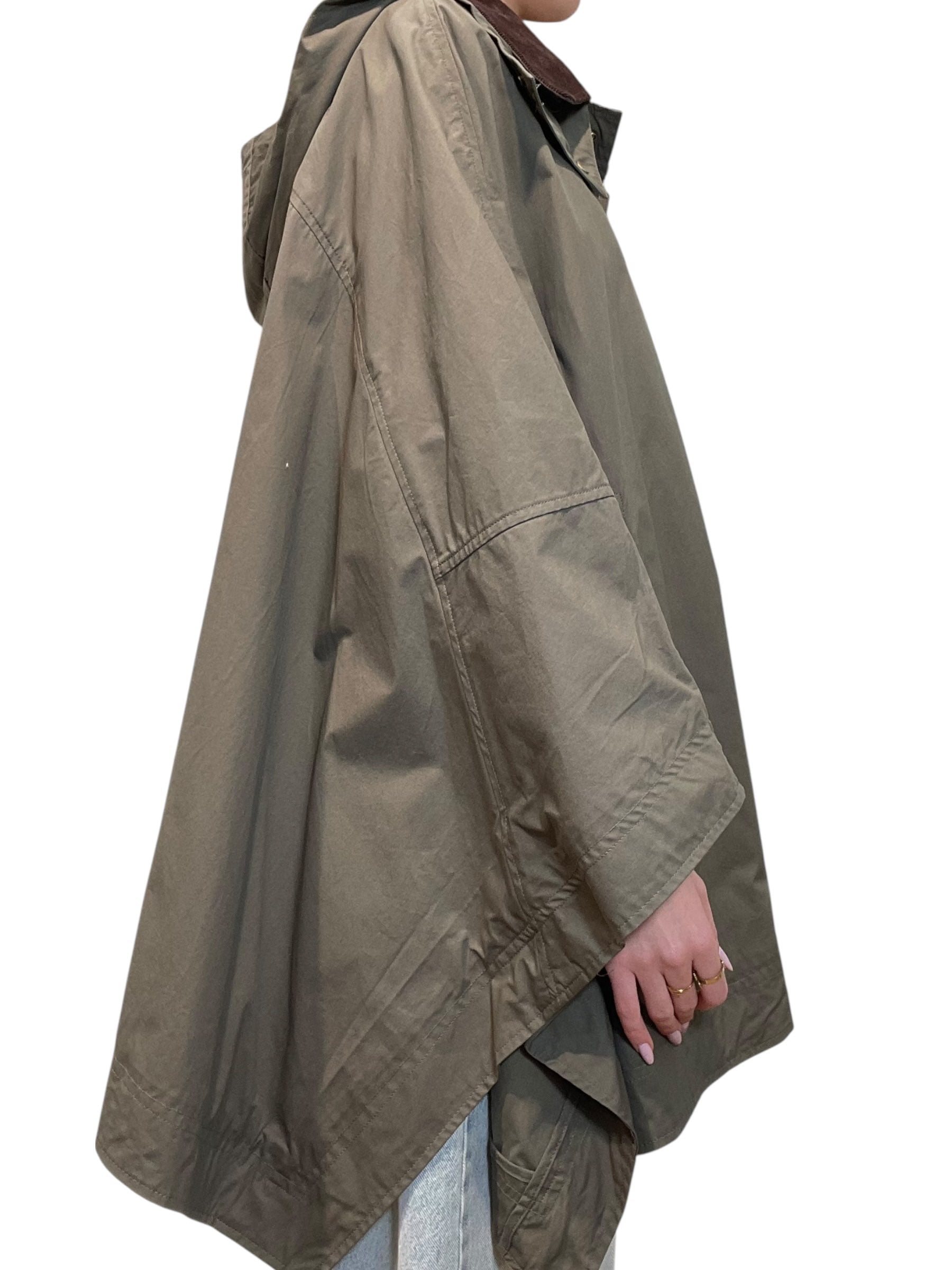 Mantella con cappuccio e fodera a quadri Donna  -  TAB0018