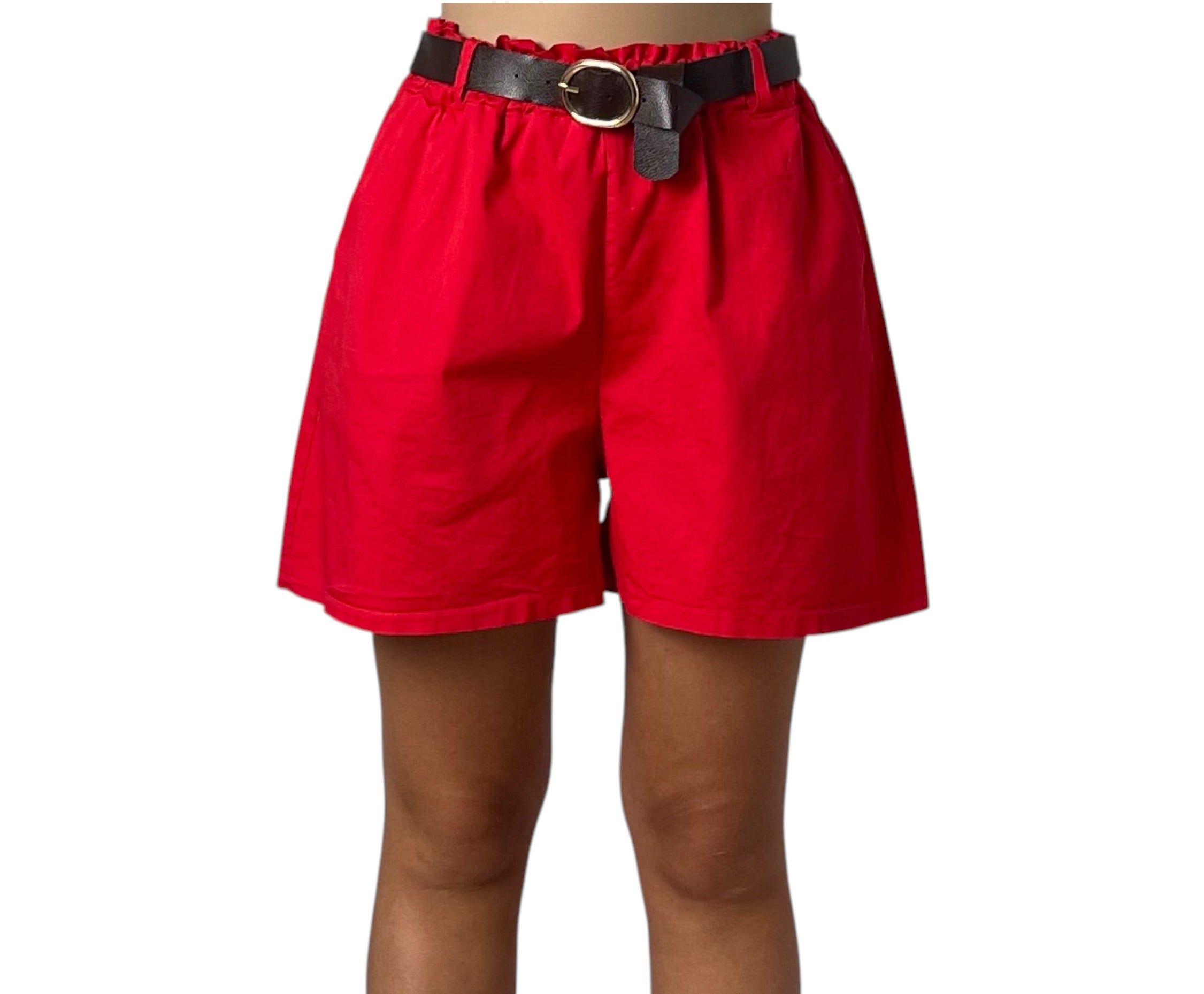 Shorts a Vita Alta Paperbag in Lino Donna  -  33175X