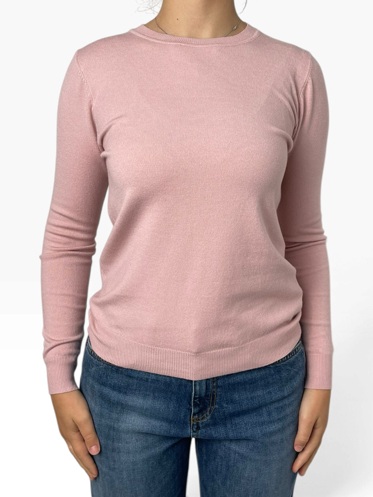 Maglia basic girocollo aderente Donna  -  T-022