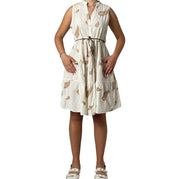 Abito Midi Smanicato con Stampa Paisley e Cintura Donna  -  9536KA