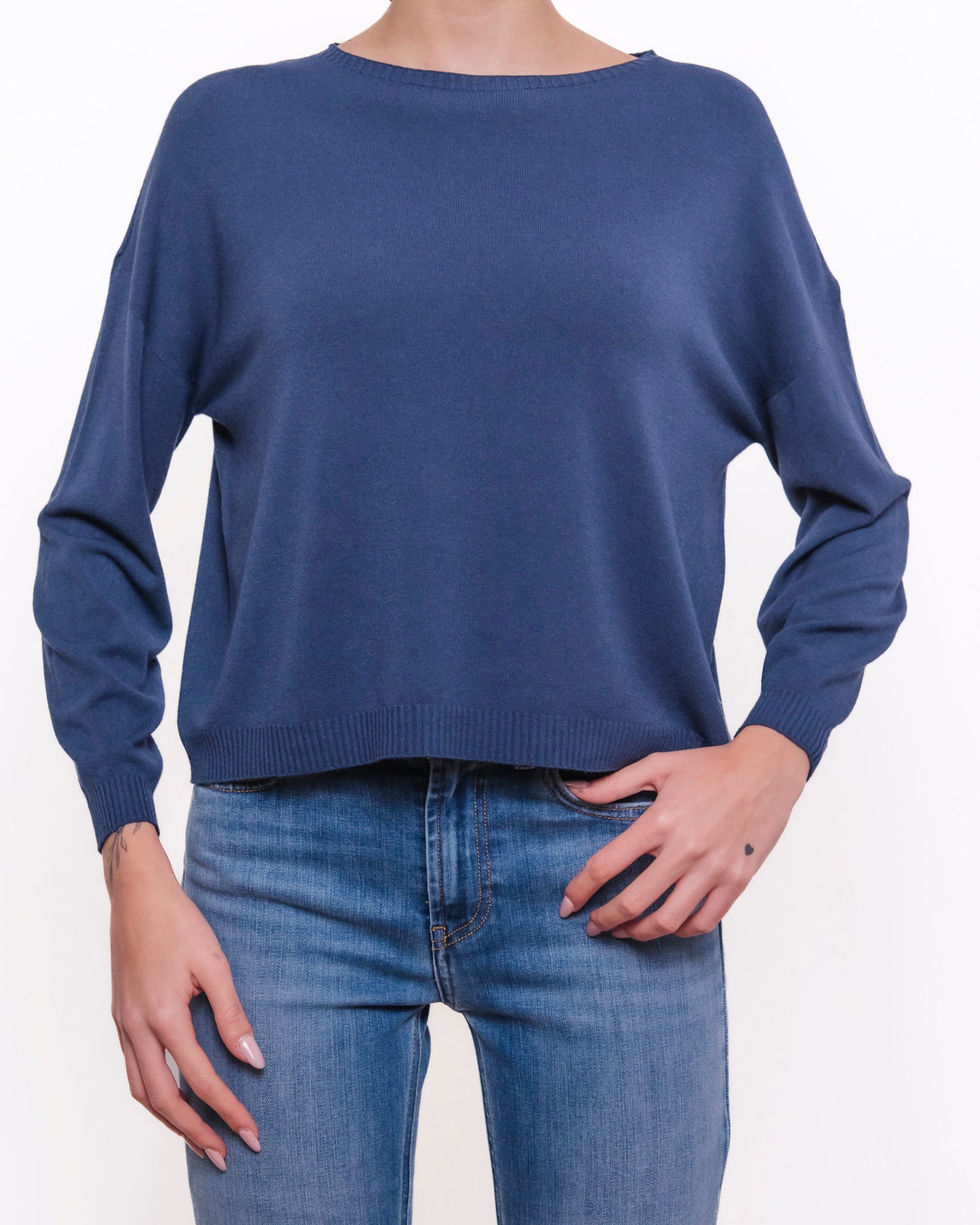 Maglia girocollo in maglia fine maniche lunghe Donna  -  2AB2033