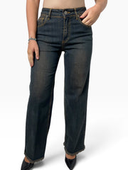 Jeans palazzo sfrangiati Donna  -  JELISAZ456