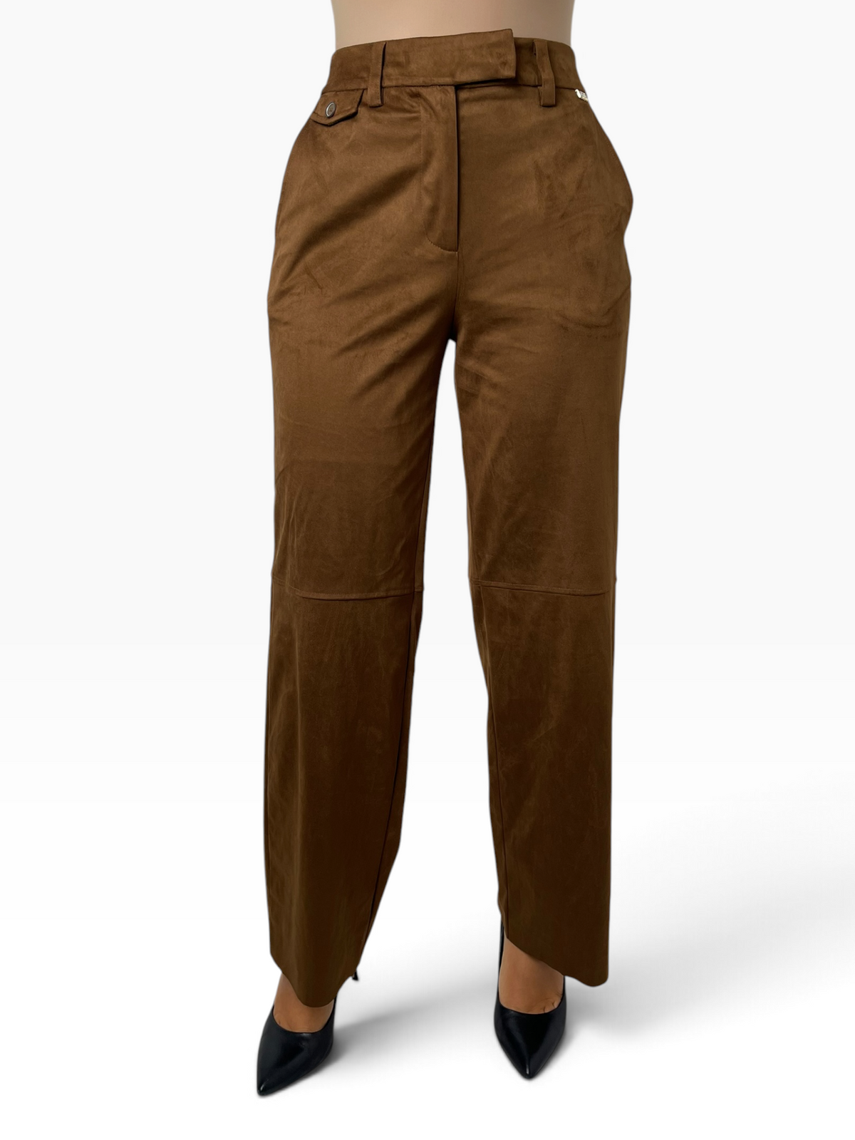 Pantalone ampio effetto scamosciato Donna  -  MW2650106