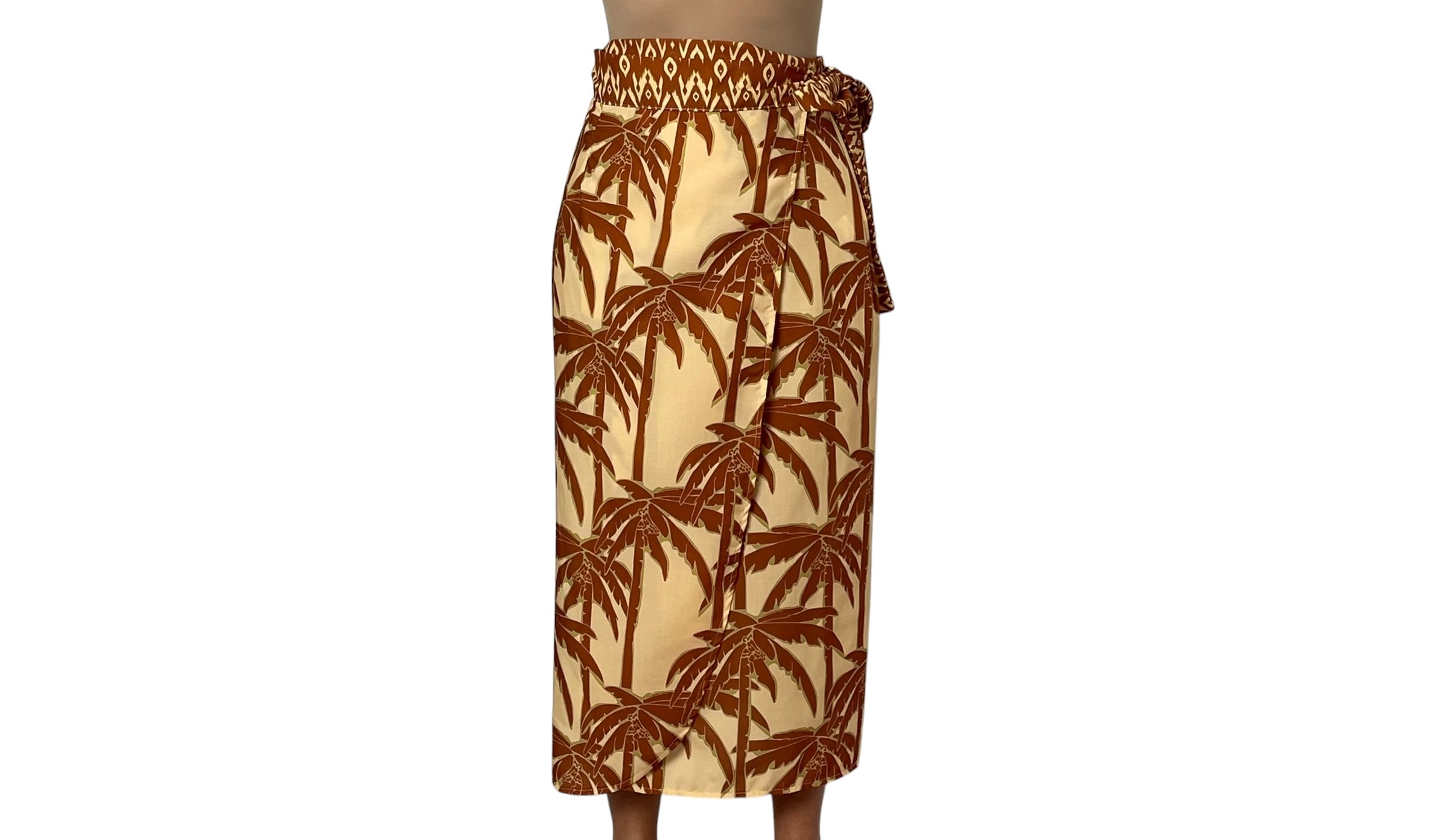 Gonna Pareo Stampata con Nodo Laterale Donna  -  5188R