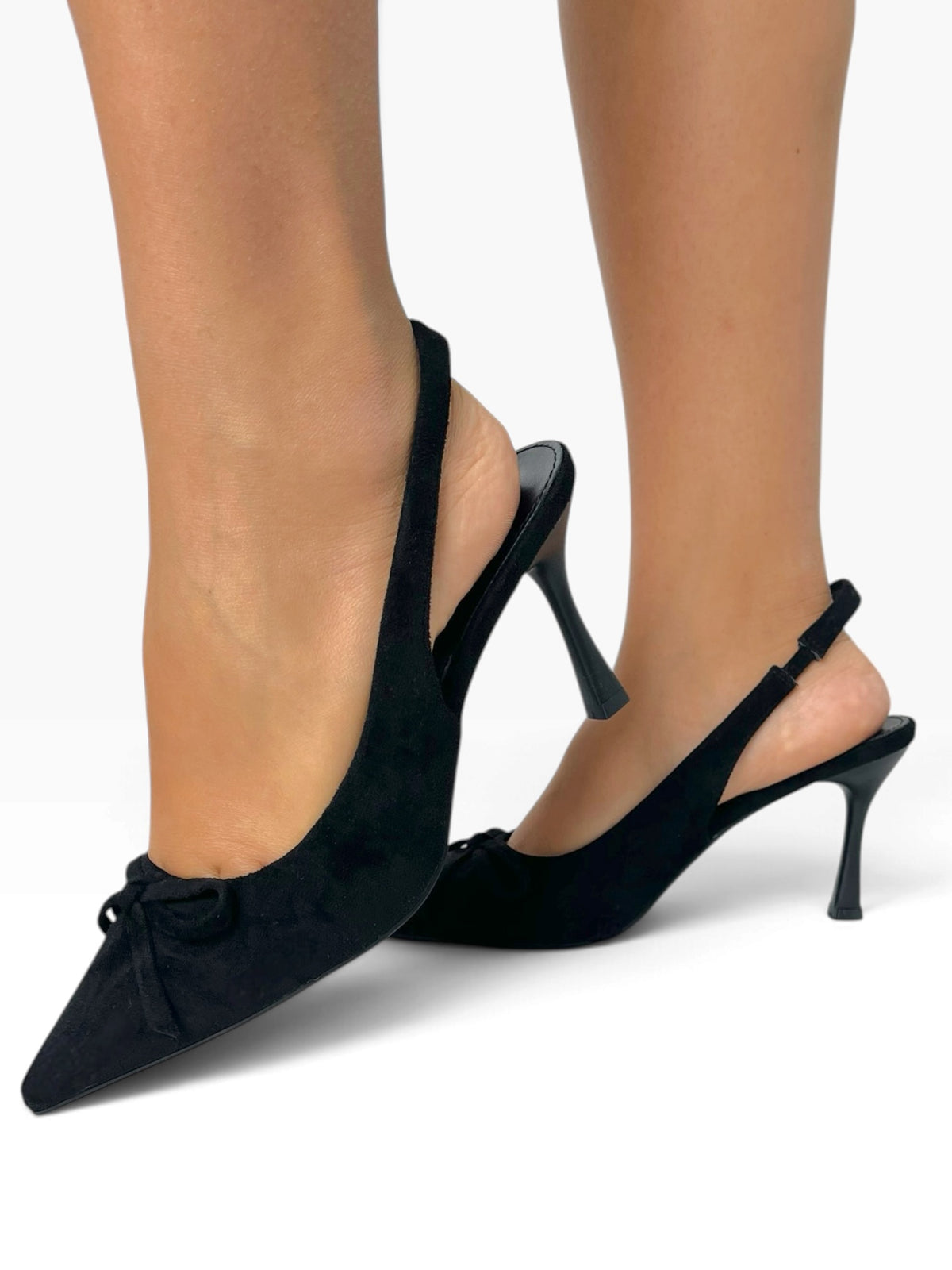 Slingback scamosciata con fiocchetto Donna  -  D-1298