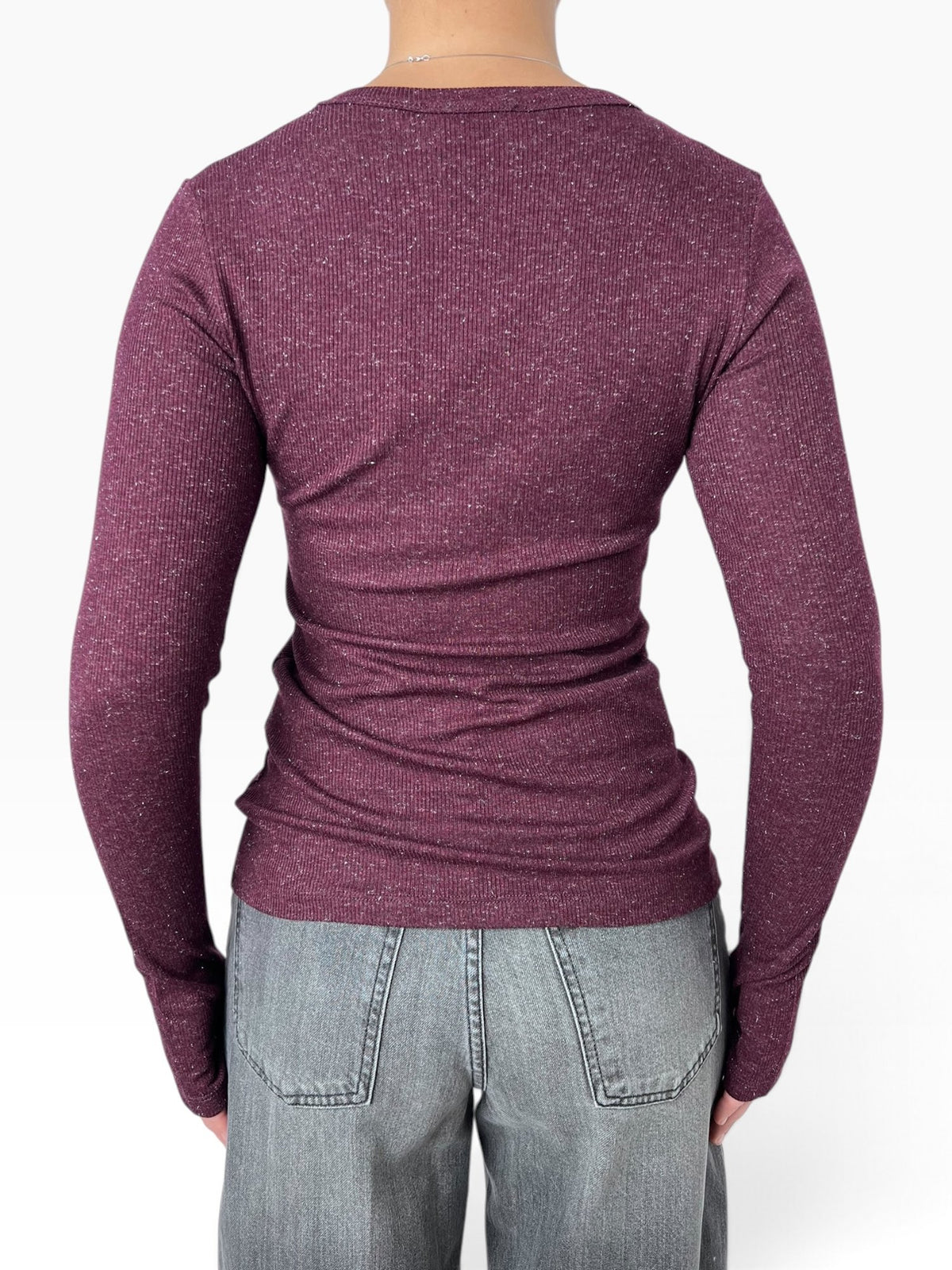 Maglia aderente con fori pollice Donna  -  UAC0219