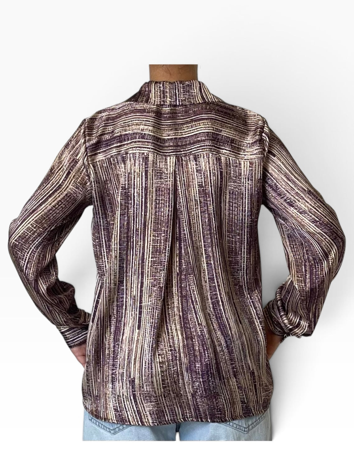 Camicia fantasia rigata effetto satinato Donna  -  867214EC