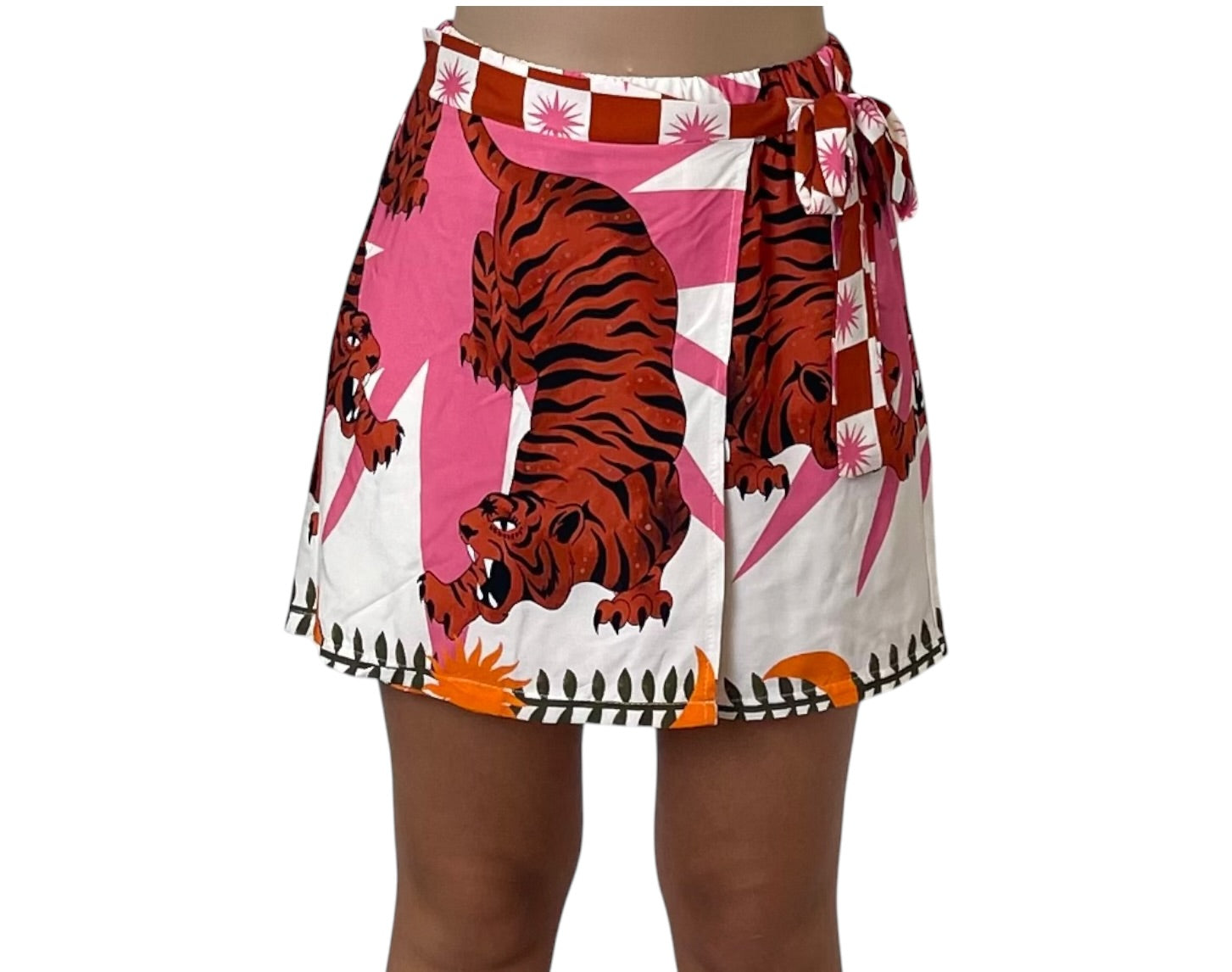 Gonna Pareo Stampata con Nodo Laterale Donna  -  7617X
