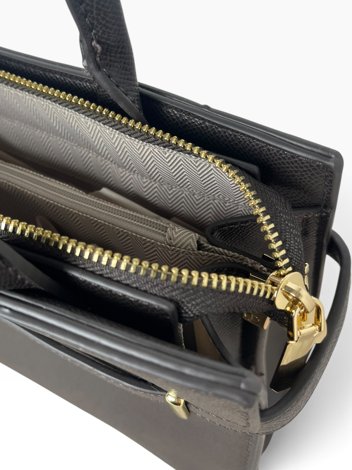 Borsa strutturata con girello dorato Donna  -  D5836