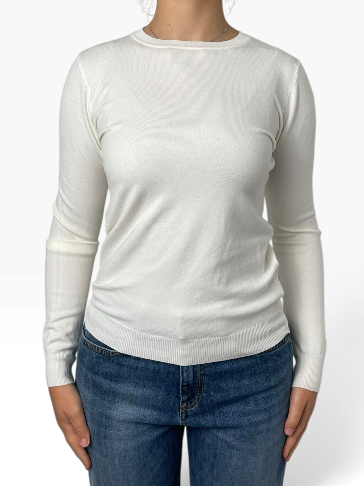 Maglia basic girocollo aderente Donna  -  T-022