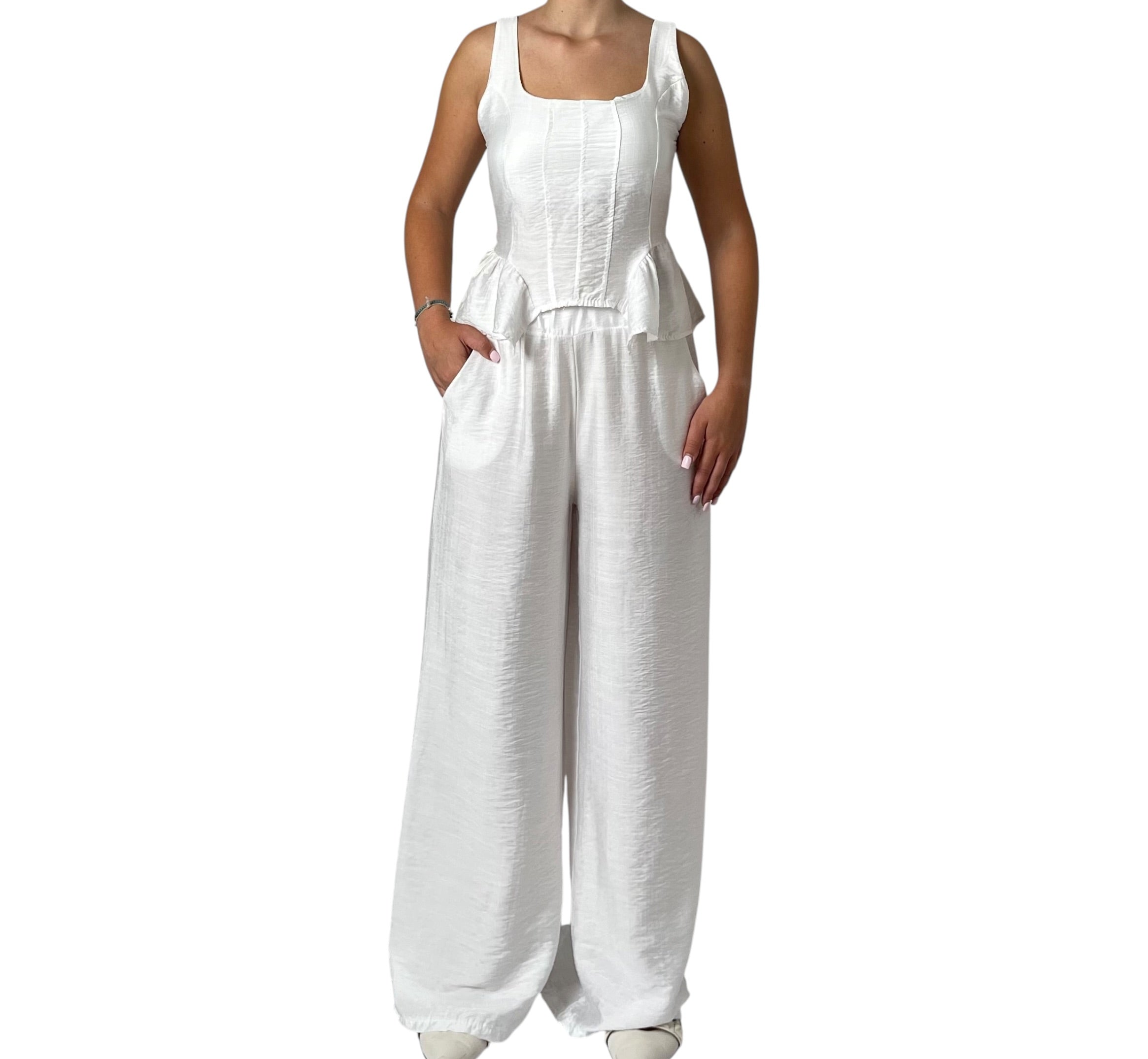 Completo Top Corsetto e Pantalone a Palazzo Donna  -  51776BO