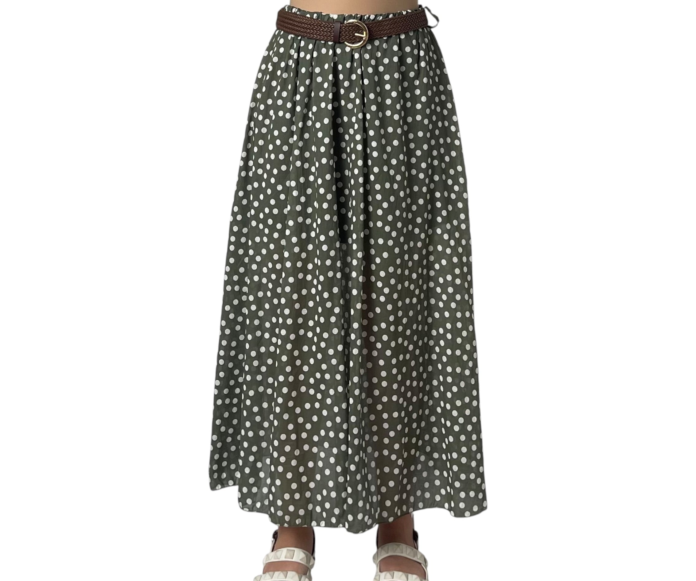 Gonna Lunga a Pois con Cintura Donna  -  15669EC