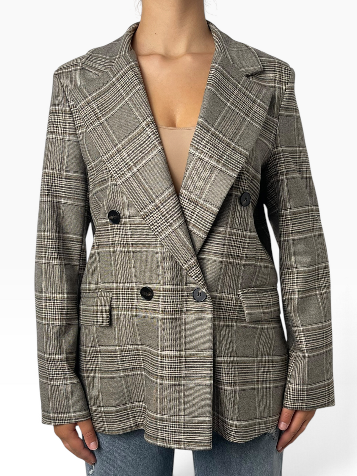 Blazer doppiopetto Principe di Galles Donna  -  82928V