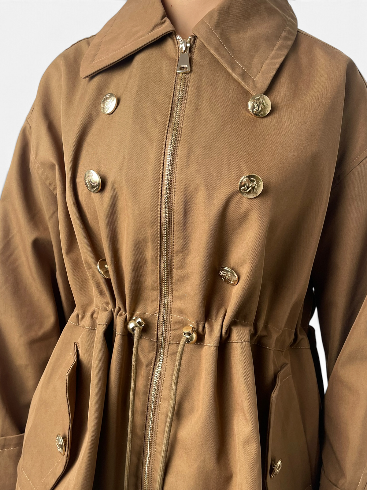 Giacca effetto doppiopetto con coulisse Donna  -  30335X