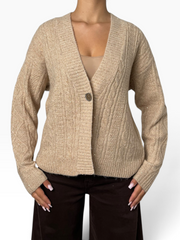 Cardigan a trecce con paillettes Donna  -  MW2600079