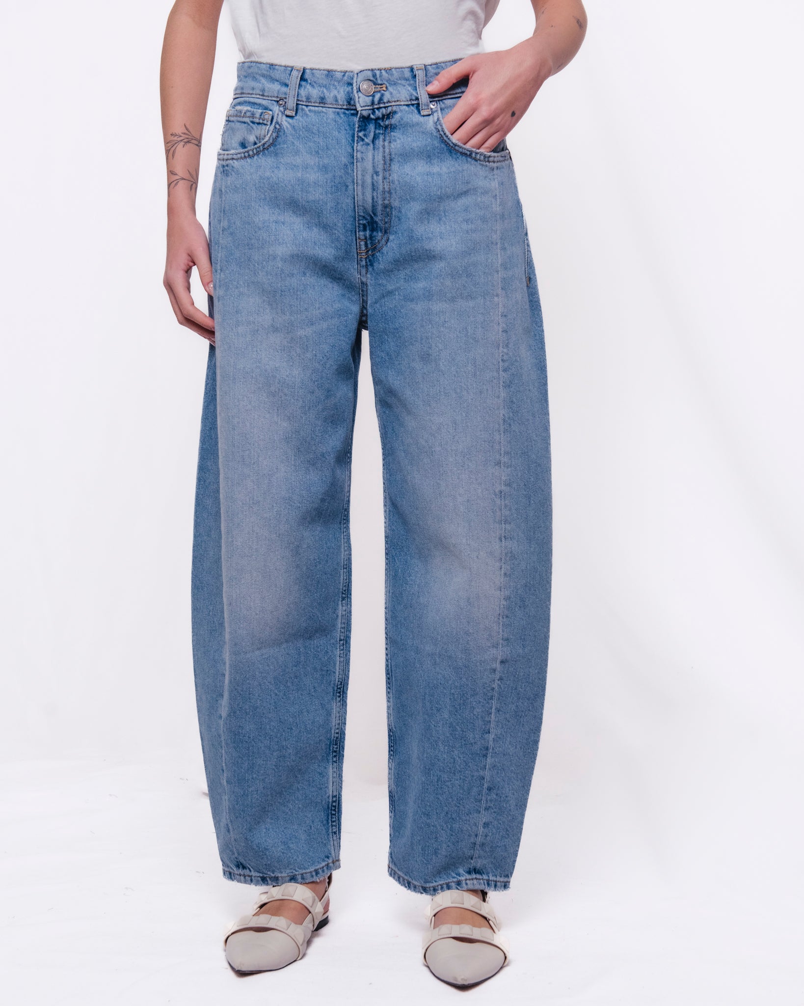 Jeans Barrel Fit Vita Alta Donna  -  DAB5247