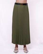Gonna plissé midi elastico in vita Donna  -  2815KA