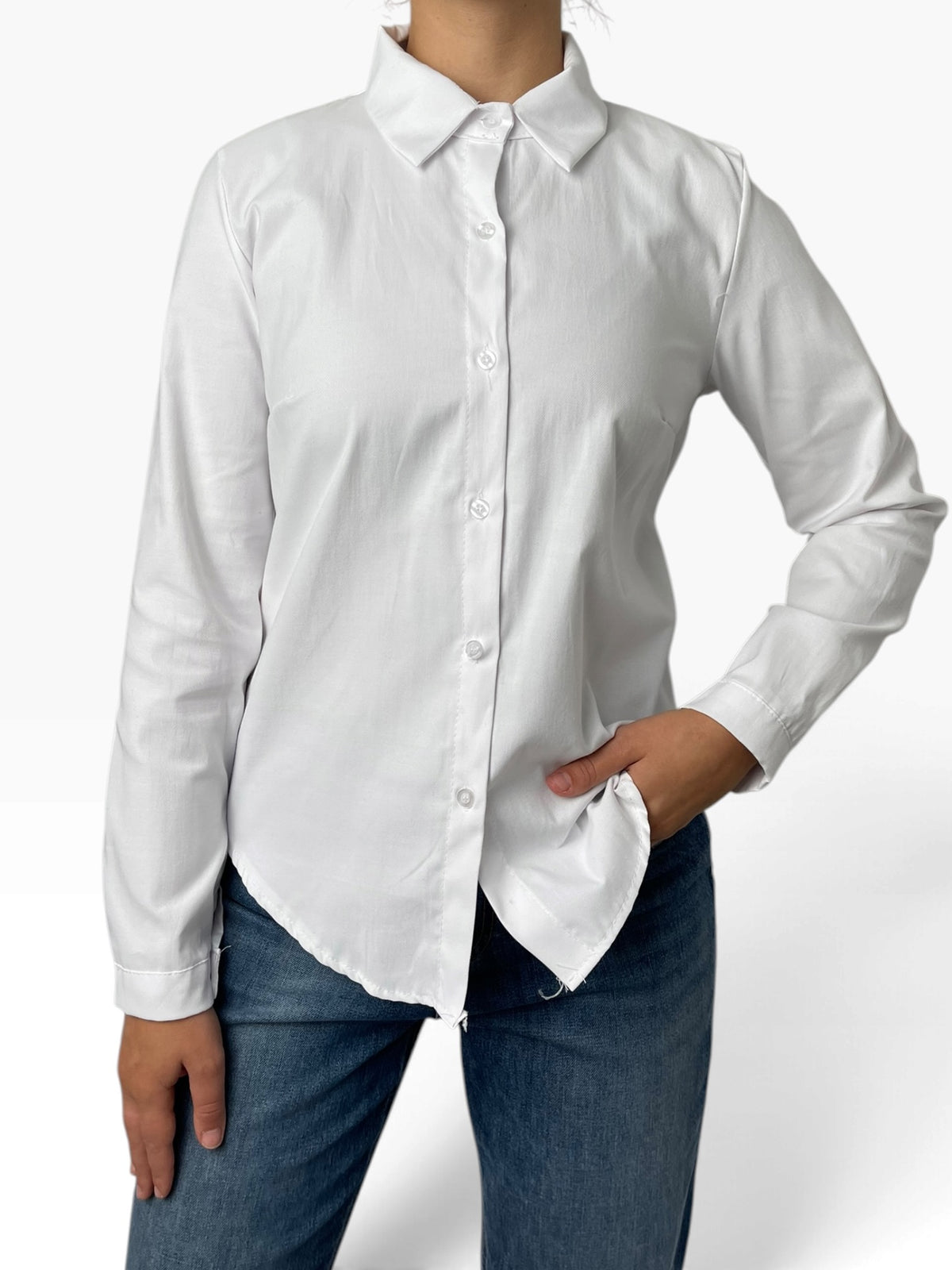 Camicia sciancrata fondo arrotondato Donna  -  935509KA