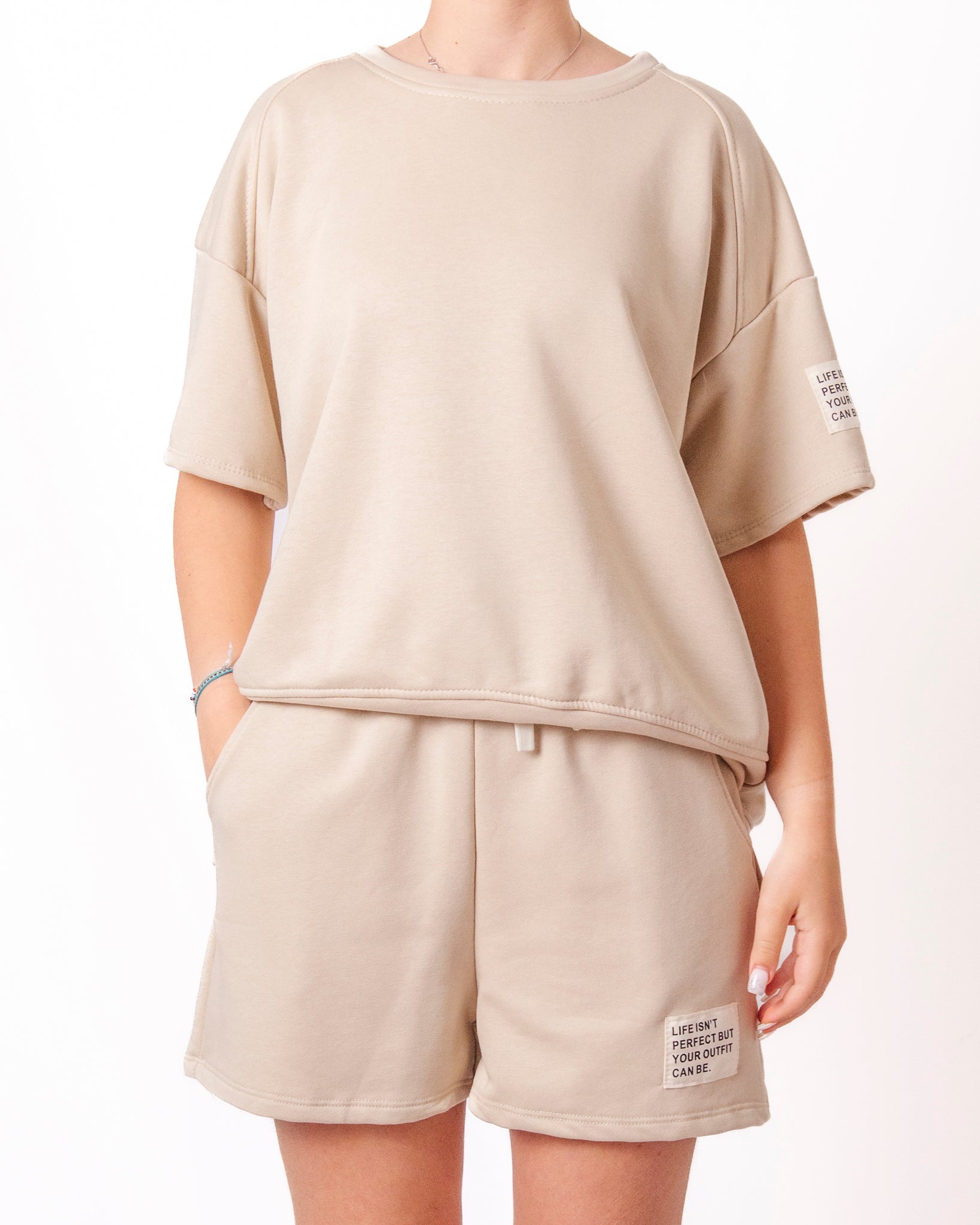 Coordinato Santorini t-shirt e shorts in felpa Donna  -  50901/50910V