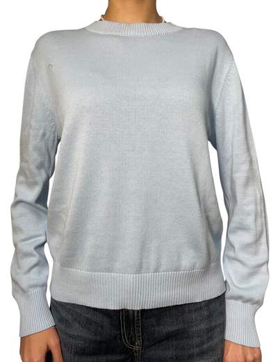 Maglia girocollo in maglia fine maniche lunghe Donna  -  0134KA