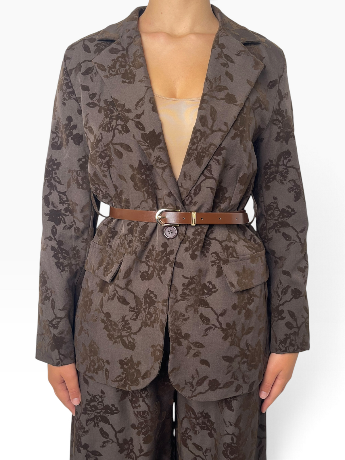 Completo floreale con pantalone palazzo Donna  -  969041+122981X