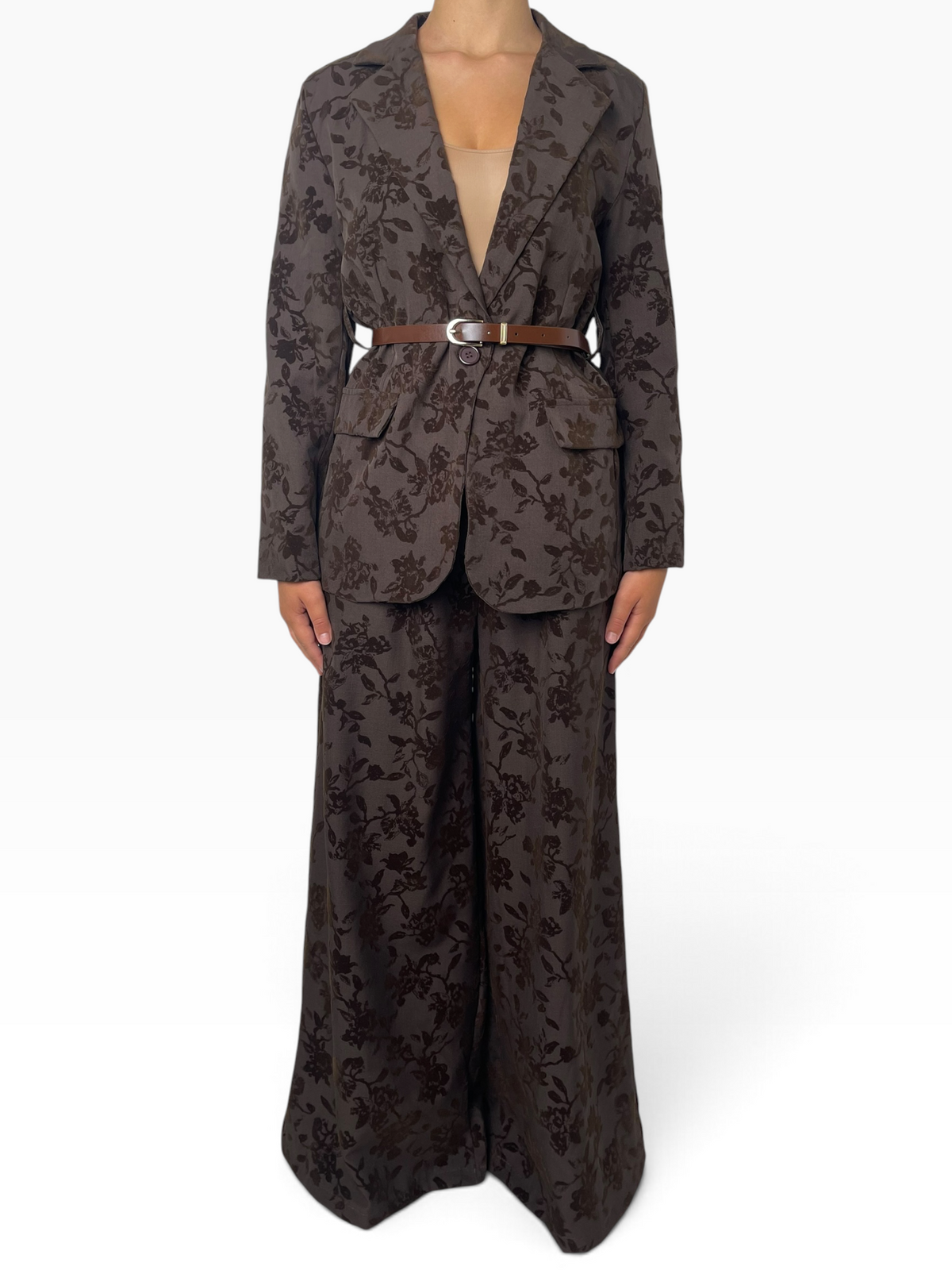 Completo floreale con pantalone palazzo Donna  -  969041+122981X