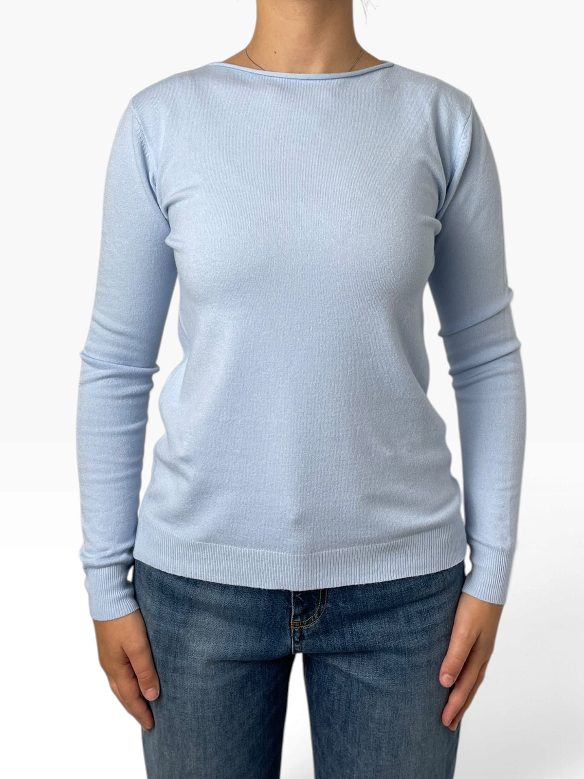 Maglia girocollo in maglia fine Donna  -  ALF82040KA