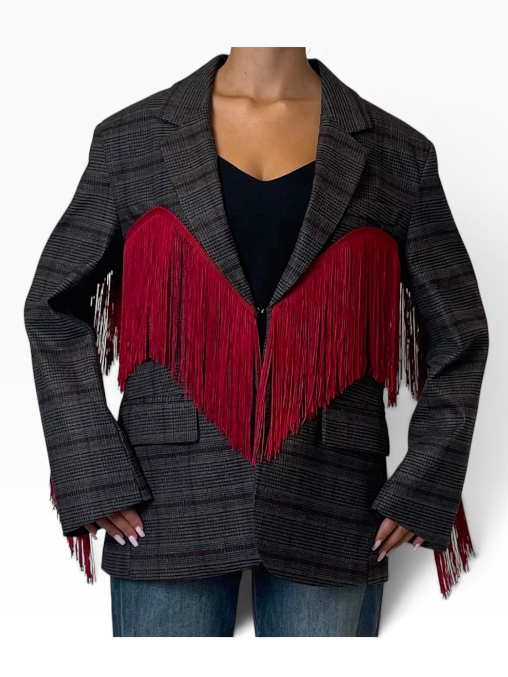 Blazer principe di Galles frange Donna  -  5936