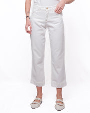 Jeans wide leg cropped risvolto Donna  -  1719ZA