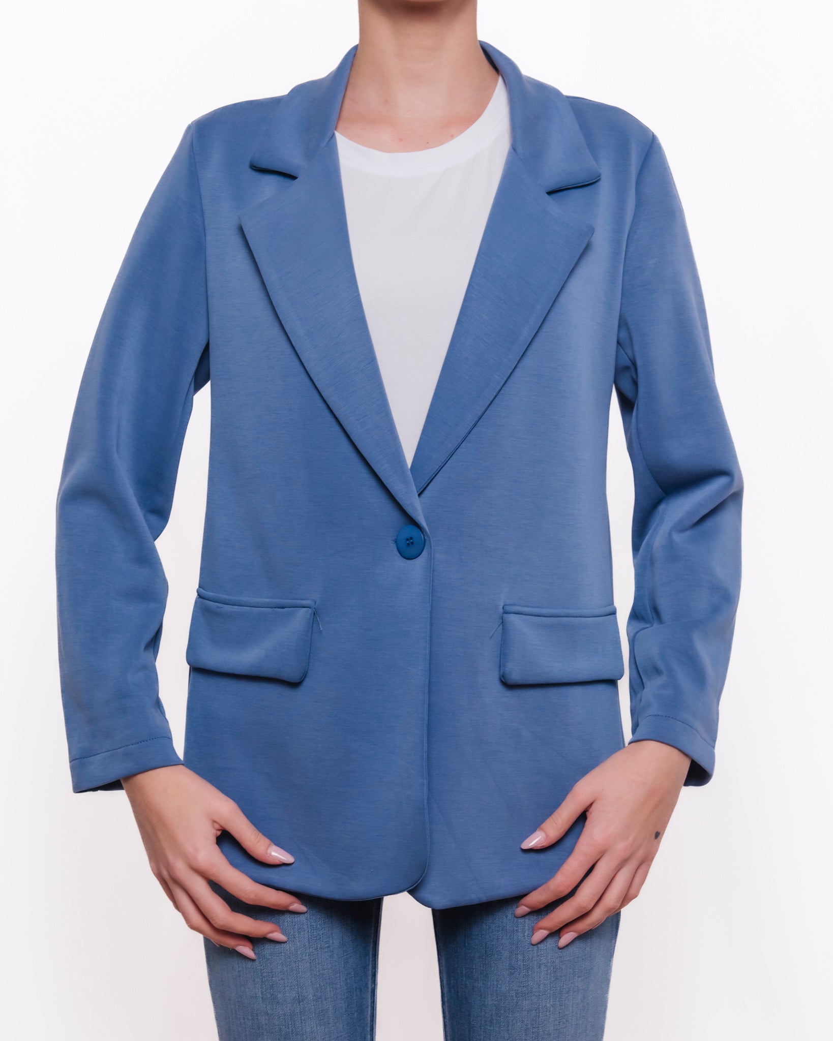 Blazer monopetto con tasche a patella Donna  -  8049KA