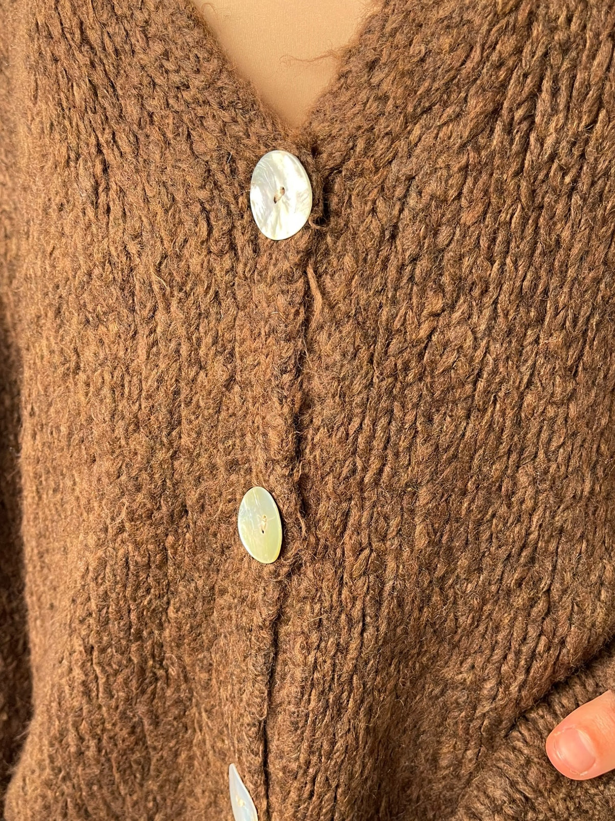 Cardigan oversize scollo V bottoni Donna  -  62412KA