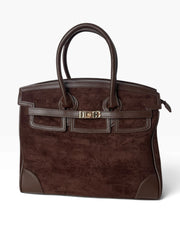 Borsa a mano scamosciata strutturata Donna  -  A9940-367