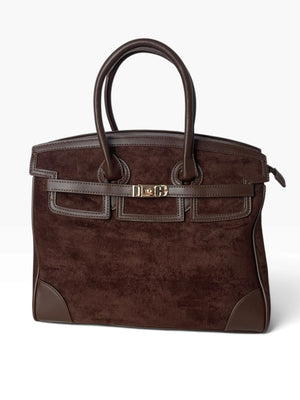 Borsa a mano scamosciata strutturata Donna  -  A9940-367