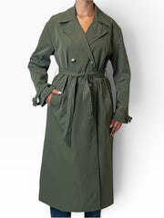 Trench lungo doppiopetto tessuto tecnico Donna  -  28824KA