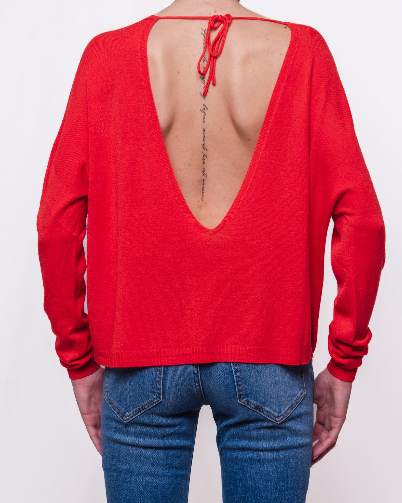 Maglia oversize schiena scoperta Donna  -  2AB2170