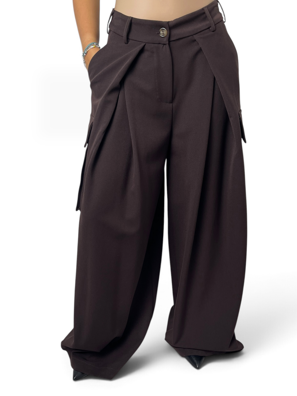 Pantalone ampio con tasche cargo Donna  -  SMXP0046