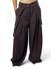Pantalone ampio con tasche cargo Donna  -  SMXP0046