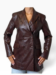 Blazer effetto pelle stampa cocco Donna  -  23398CI