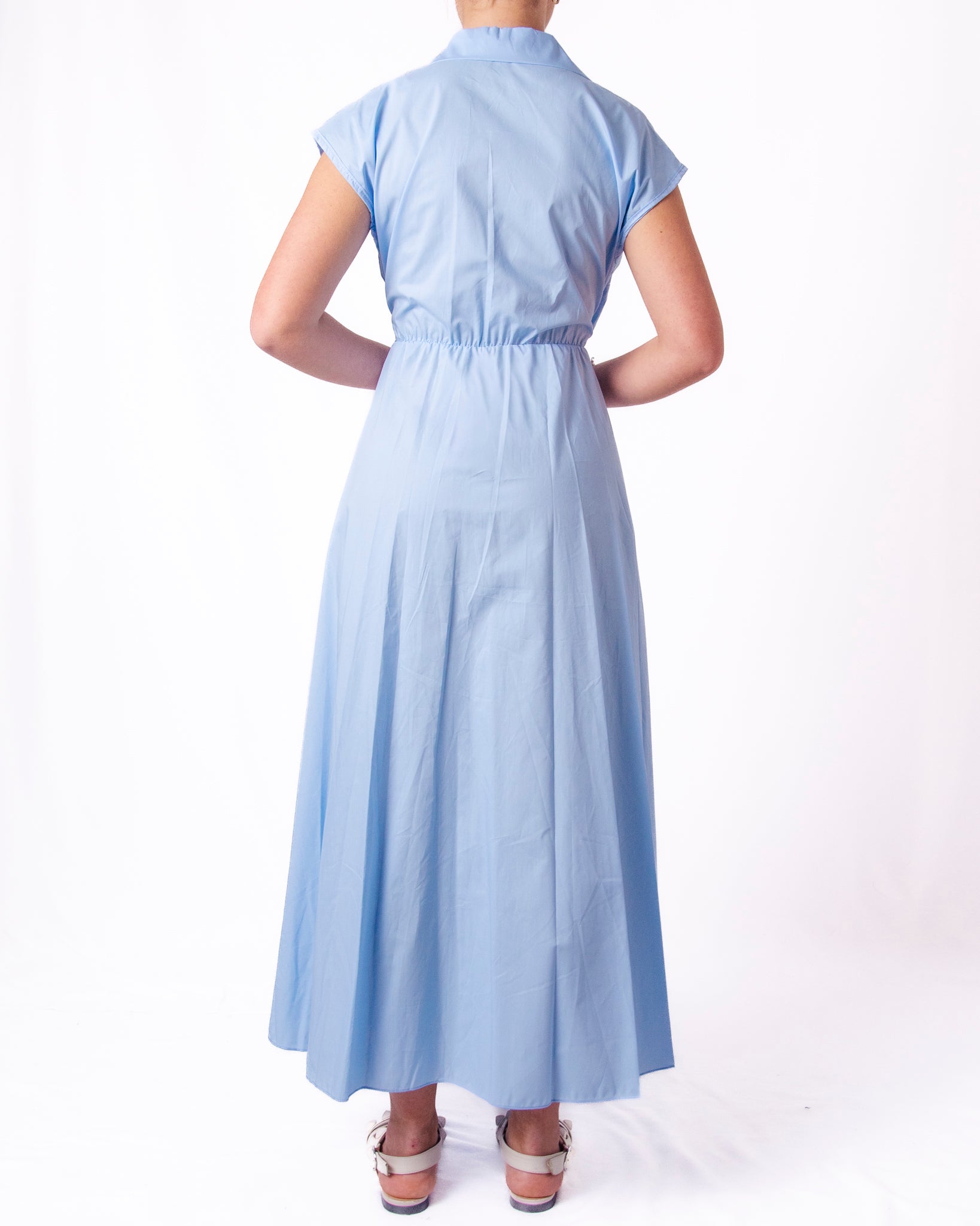 Abito Kos senza maniche scollatura arricciata spacco laterale Donna  -  12227EC