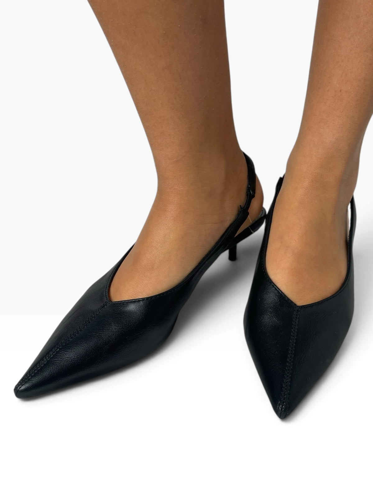 Slingback a punta tacco basso Donna  -  9865