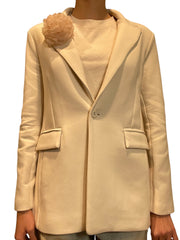 Blazer monopetto con spilla fiore Donna  -  V02A0140