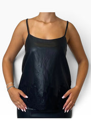 Top lingerie effetto pelle pizzo Donna  -  2159CI