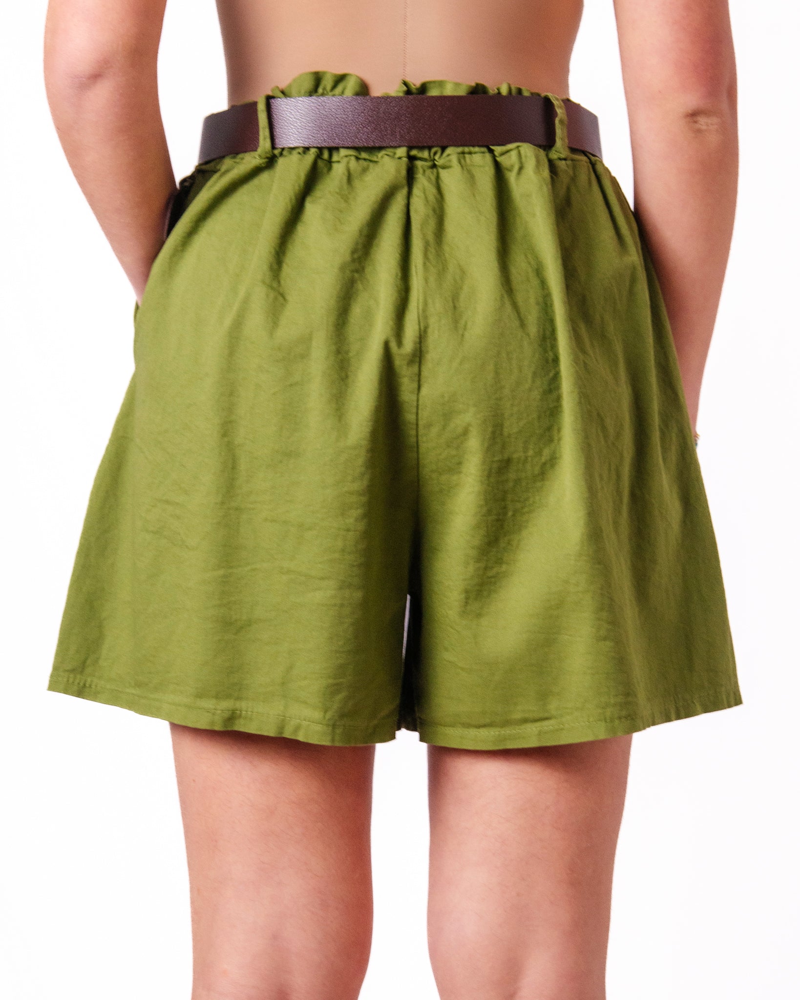 Shorts Vita Alta con Cintura Donna  -  23361CL
