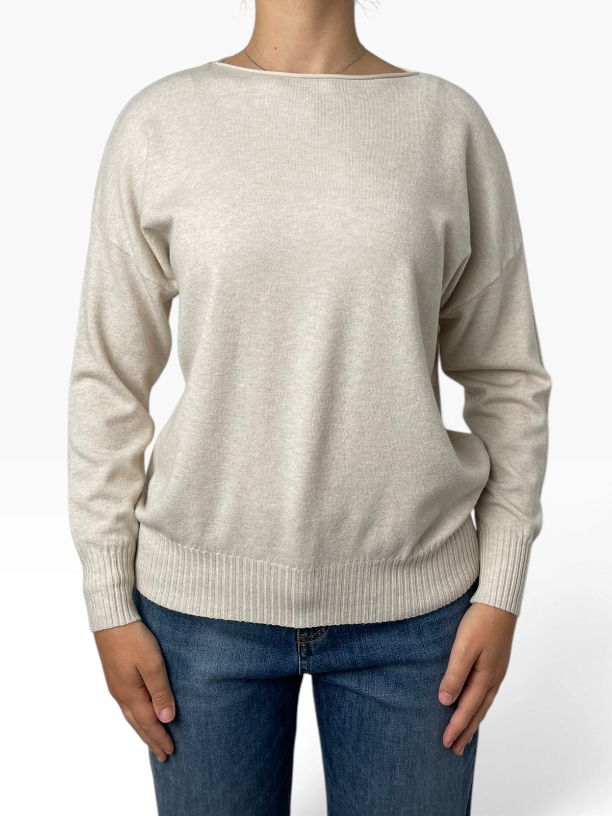Maglia scollo a barca morbida Donna  -  2146KA