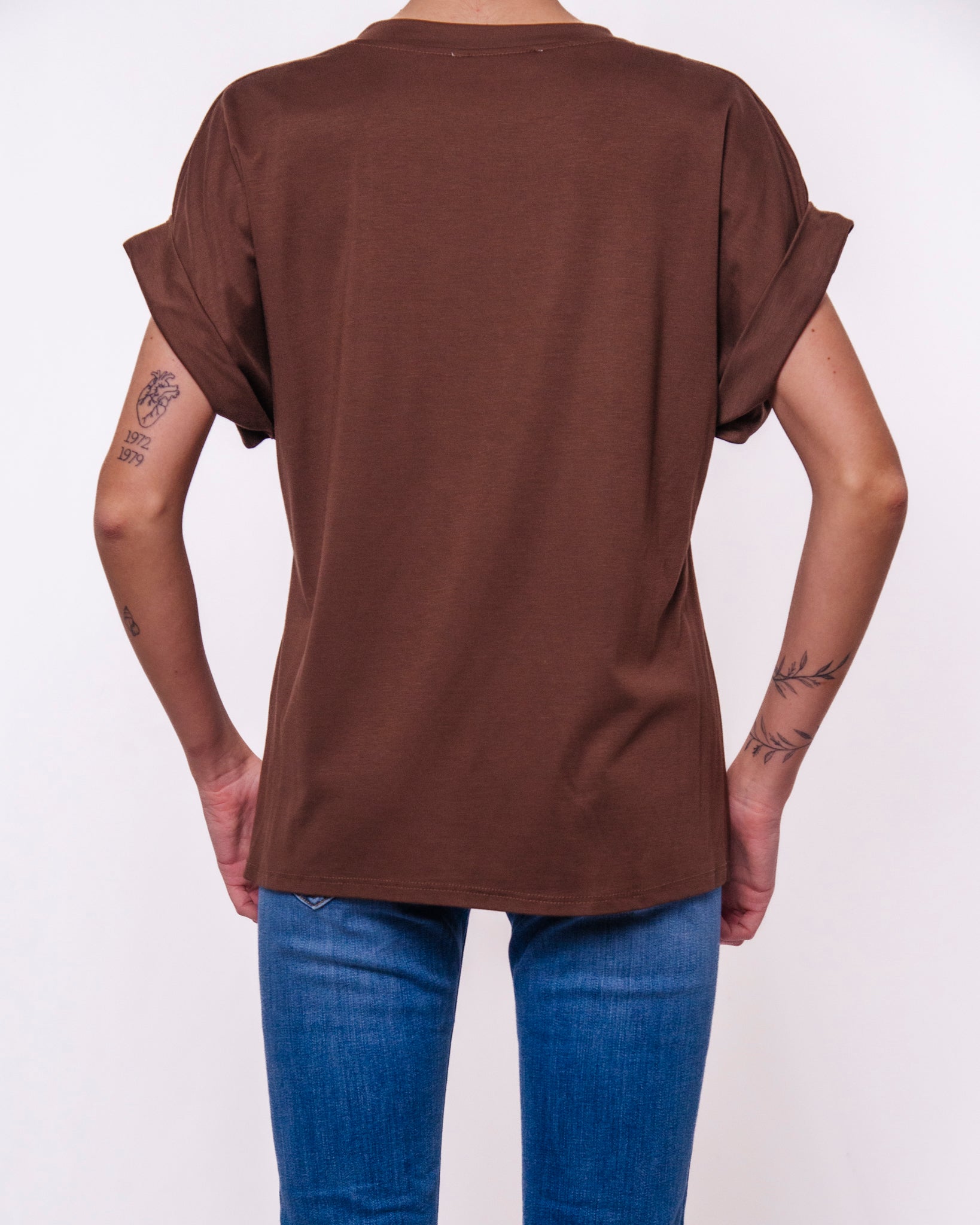 T-shirt Oversize con Taschino in Strass Donna  -  15019EC