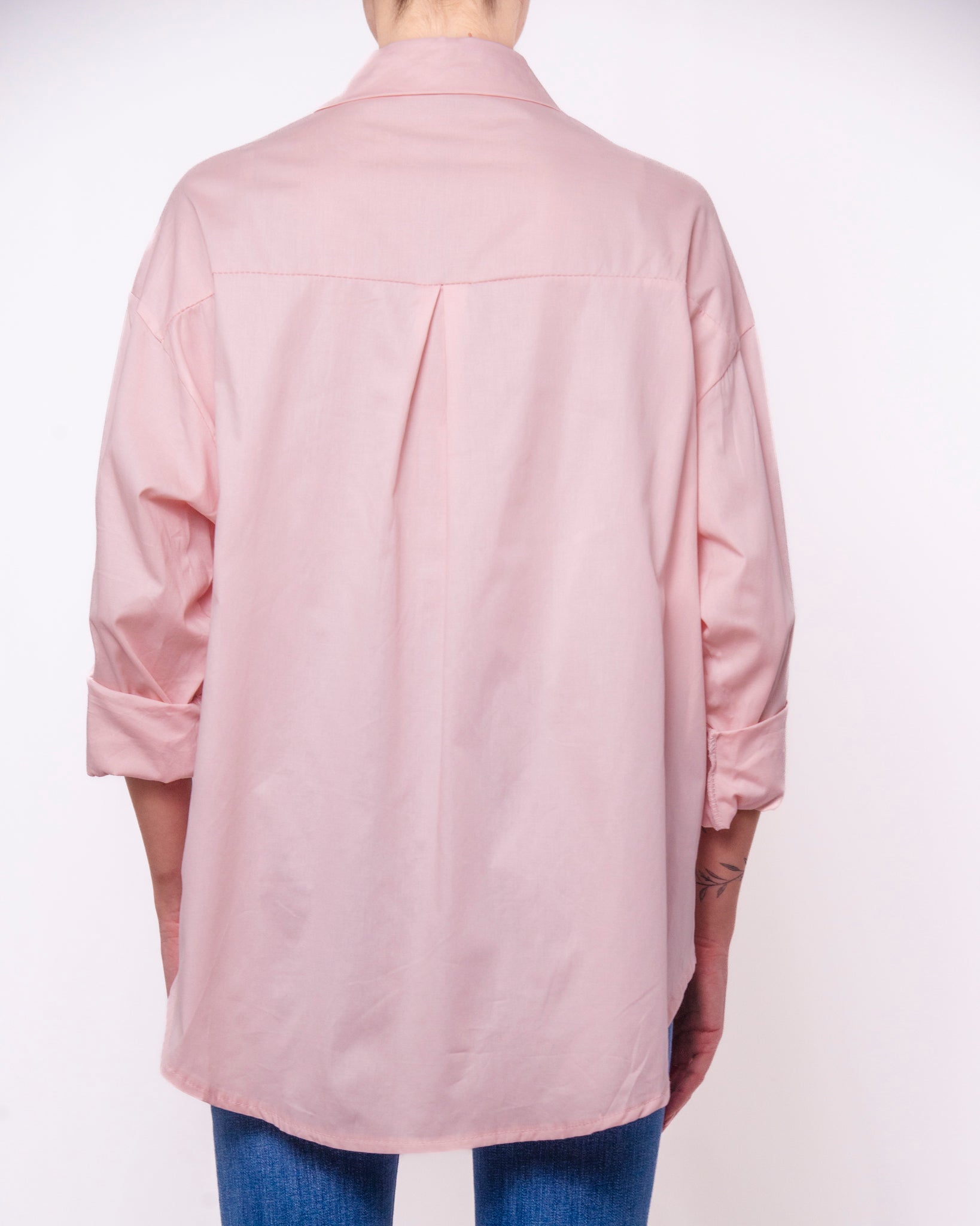 Camicia oversize maniche lunghe con colletto classico Donna  -  1029EC
