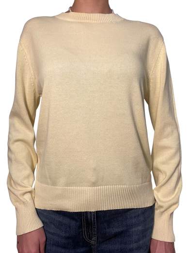 Maglia girocollo in maglia fine maniche lunghe Donna  -  0134KA