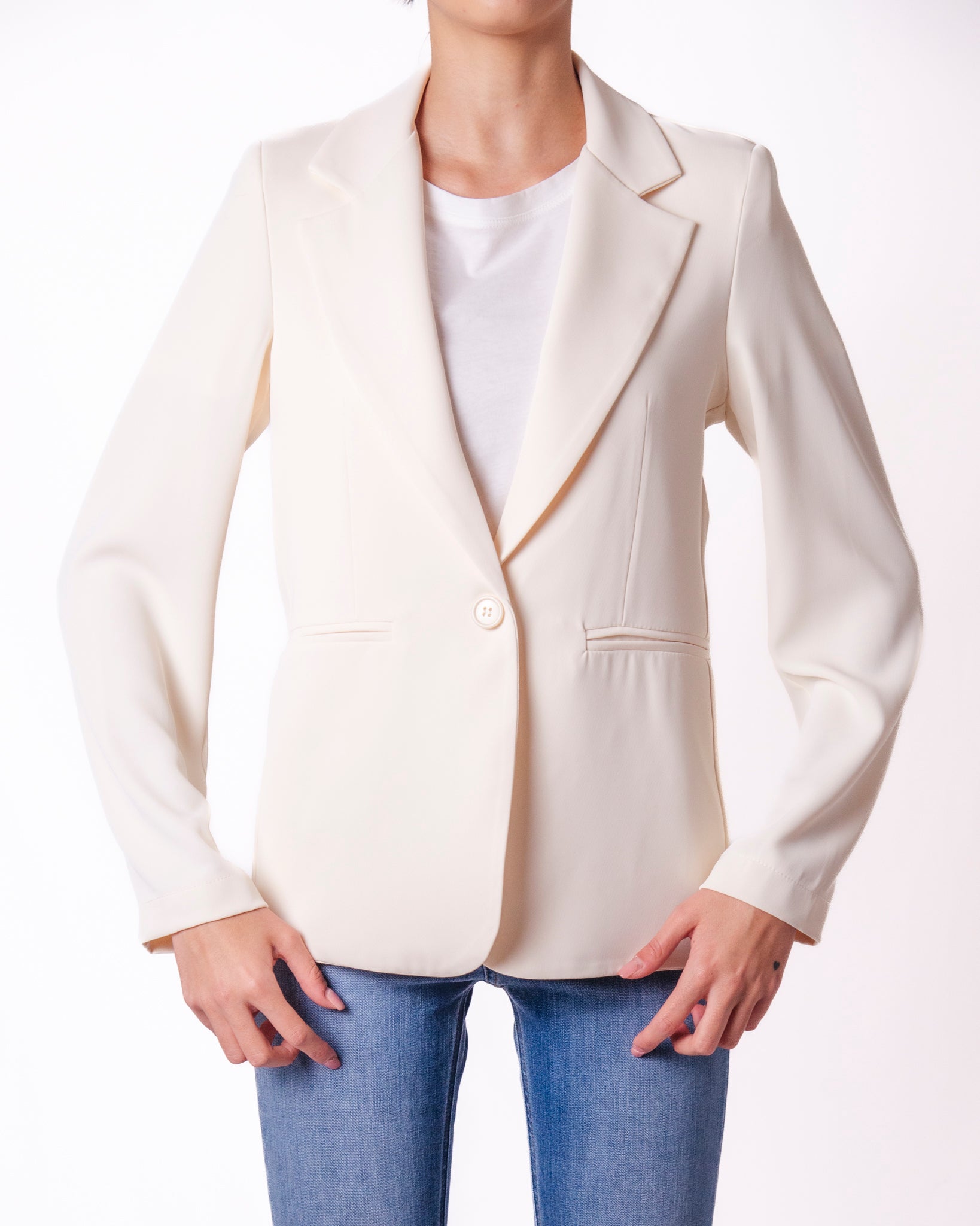 Blazer Sartoriale Monopetto con Revers Donna  -  82947V