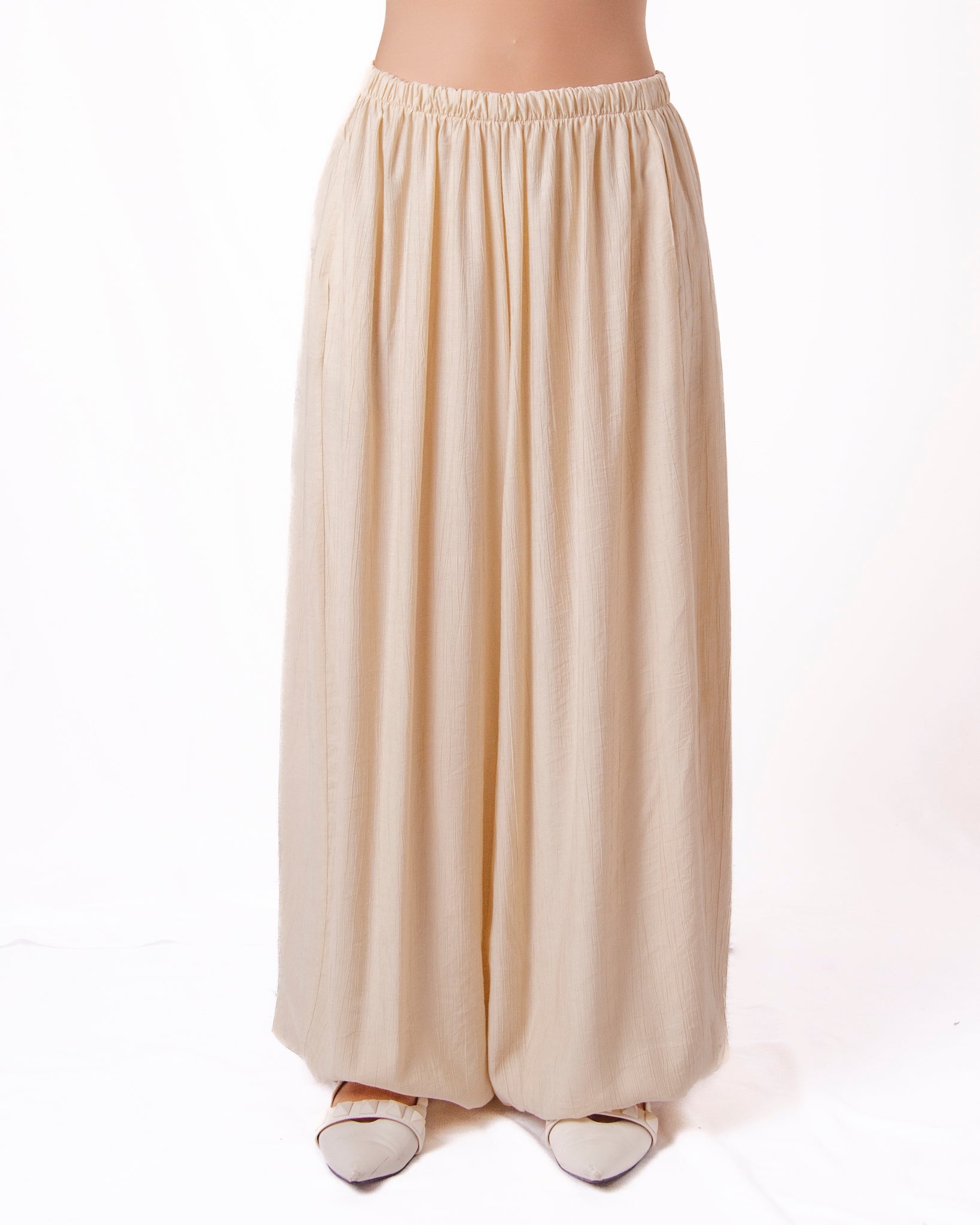 Pantaloni palazzo fluidi elastico in vita Donna  -  26100CL
